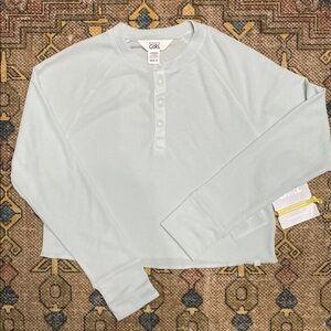 Athleta Girl Waffle Henley Top